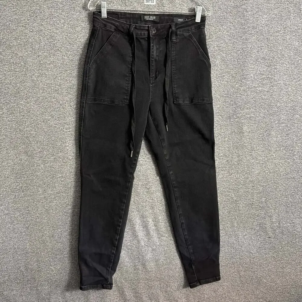 Judy Blue Women's Size 9/29 Black Stretch Denim Jogger Skinny Fit Jeans